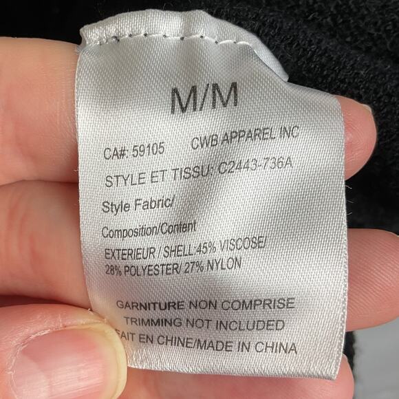 LOVE Sweater by Charlie B Black Long Sleeve Needle Felt Medium - Picture 8 of 12